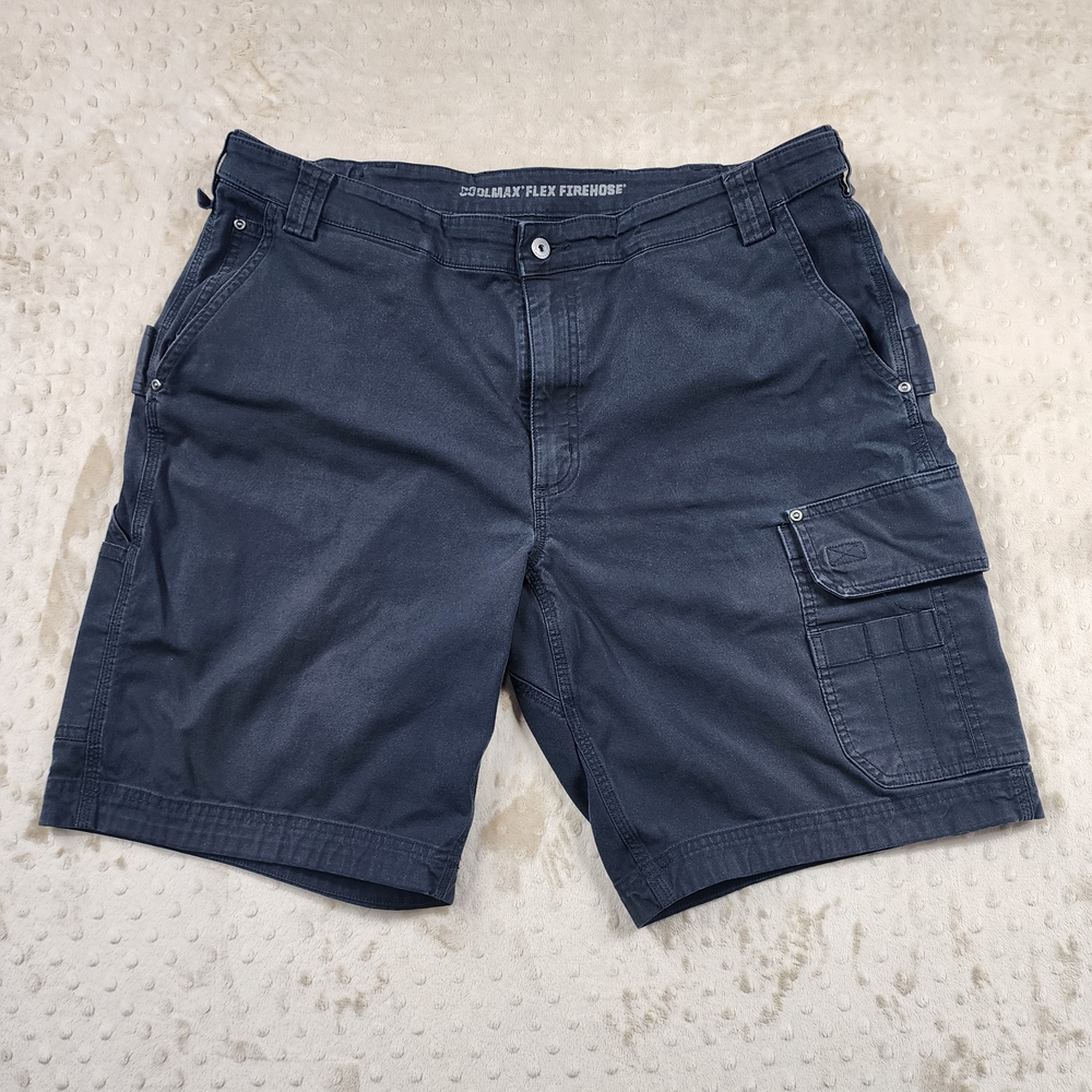 Duluth Trading Co Flex Firehose Mens Black Cargo Shorts Stretch Size 42